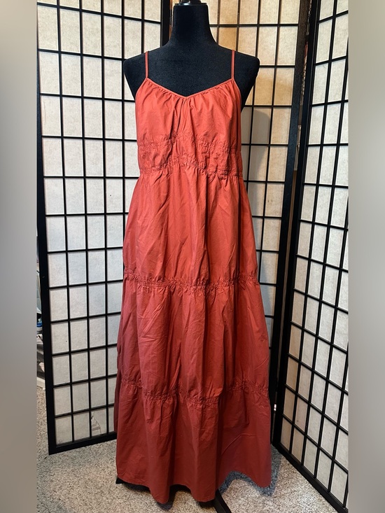 Dresses & Skirts - Spaghetti Strap Tiered Maxi Dress- Rust